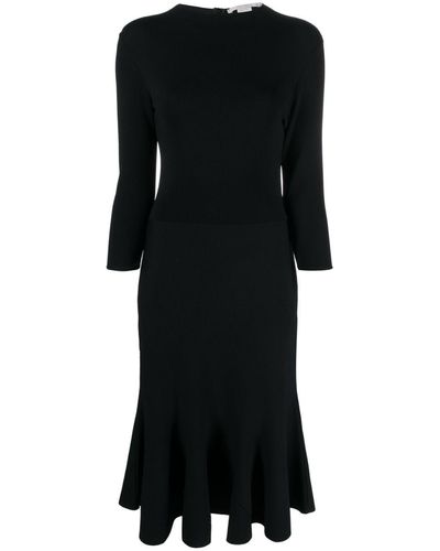 Stella McCartney Gebreide Midi-jurk - Zwart