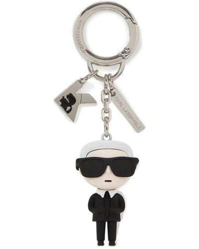 Karl Lagerfeld Ikonik 3D Schlüsselanhänger - Weiß