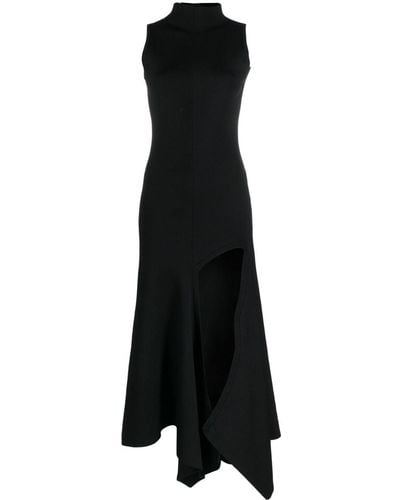 Y. Project Side-slit Sleeveless Dress - Black