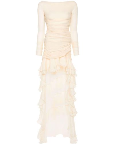 Blumarine Vestido con diseño asimétrico - Blanco