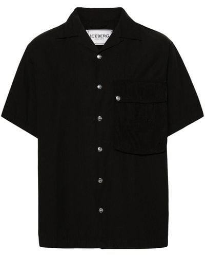 Iceberg Embroidered-logo Shirt - Black