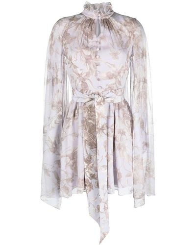 Erdem Mini-jurk Met Bloemenprint - Wit