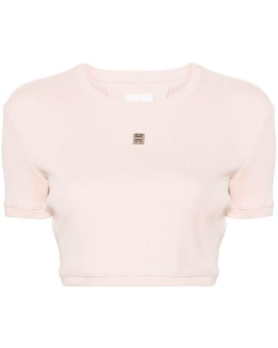 Givenchy 4g-plaque Crop Top - Pink