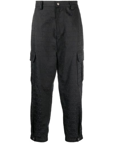 Moschino Logo-print Cargo Pants - Black