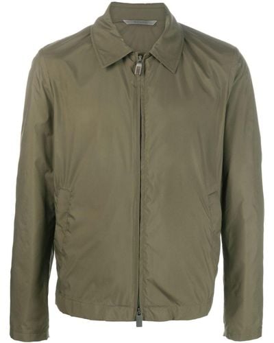 Canali Plain Lightweight Jacket - Green