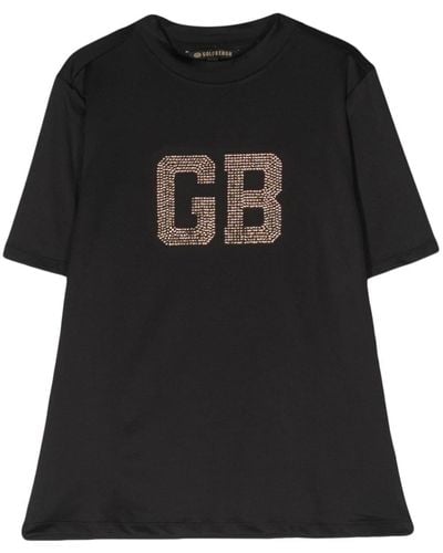 Goldbergh T-shirt à logo strassé - Noir