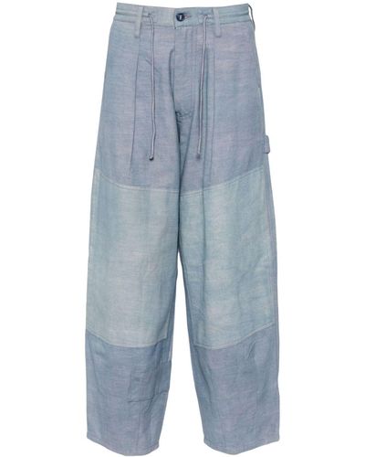 STORY mfg. Pantalones con paneles - Azul
