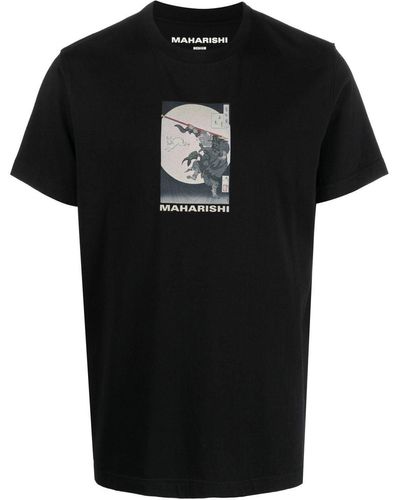 Maharishi T-shirt 1008 Hare & Monkey - Noir