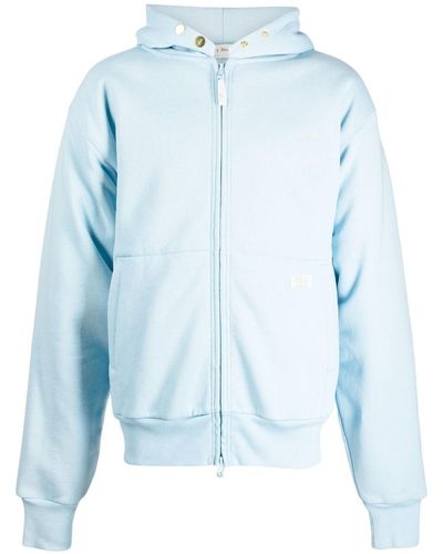 Advisory Board Crystals Logo-patch Zip-up Hoodie - Blue