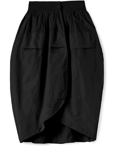 Jil Sander Wrap-design High-waisted Midi Skirt - Black