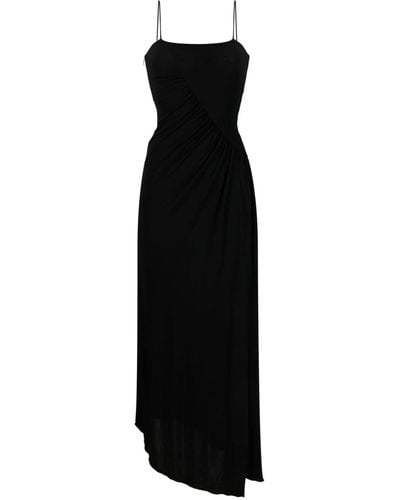 Pinko Asymmetrisches Kleid mit Raffung - Schwarz