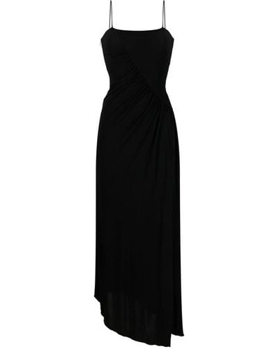 Pinko Robe asymétrique à fronces - Noir