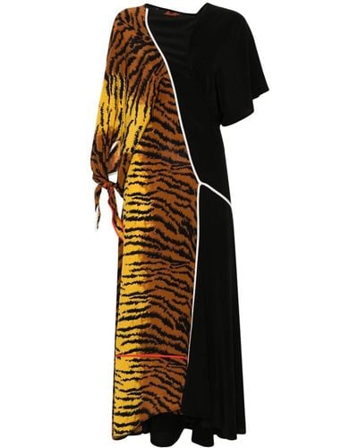 Victoria Beckham Kleid mit Tiger-Print - Schwarz
