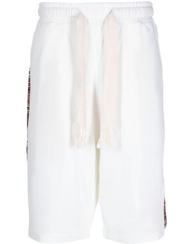 FIVE CM Drawstring Cotton Bermuda Shorts - White