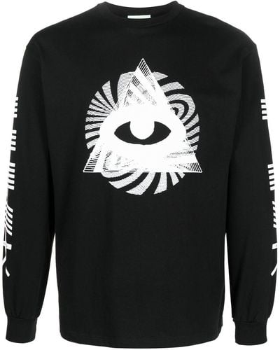 Aries Graphic-print Long-sleeve T-shirt - Black