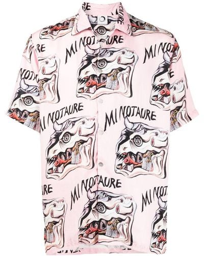 Endless Joy Hemd mit "Minotaure"-Print - Weiß