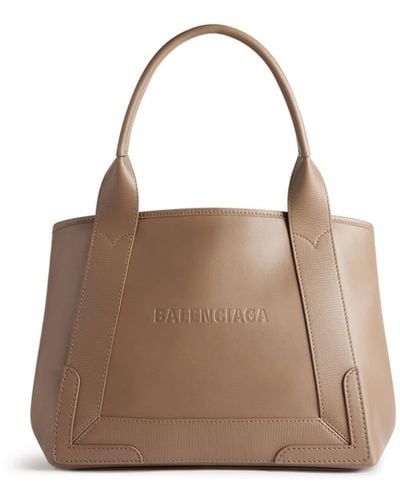 Balenciaga Debossed-logo Tote Bag - Natural