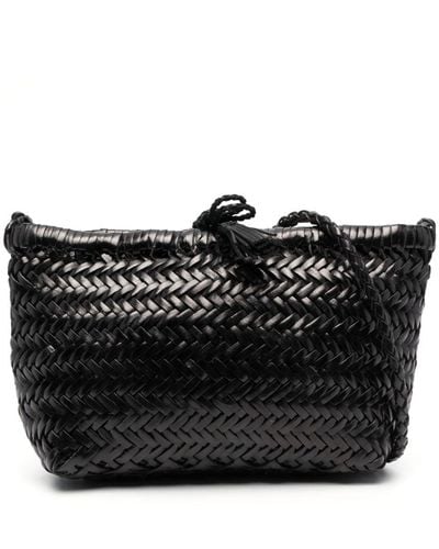 Dragon Diffusion Small Grace Leather Basket Bag - Black