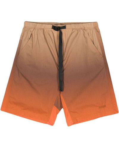 MSGM Gradient-effect Bermuda Shorts - Orange