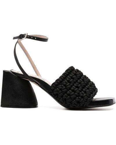 N°21 Braided High-heel Sandals - Black