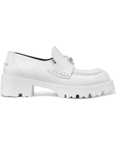 Versace Alia Platform Loafers - White