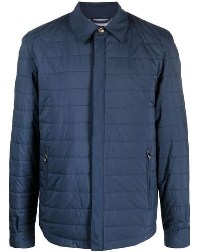 Corneliani Padded Shirt Jacket - Blue