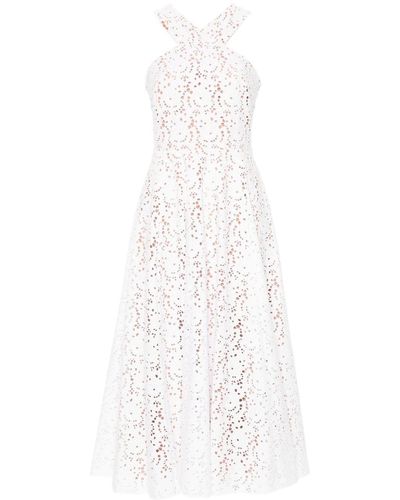 Michael Kors Broderie-anglaise Cotton Dress - White