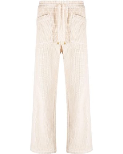 Siedres Open-knit Straight-leg Trousers - Natural
