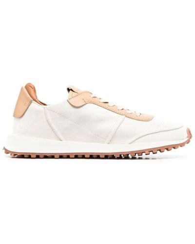 Buttero Panelled Lace-up Trainers - White