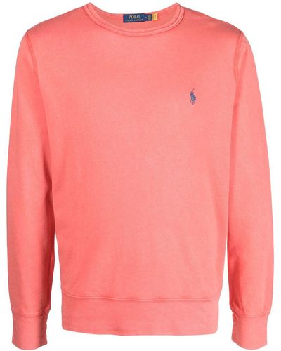 Polo Ralph Lauren Logo-embroidered Cotton Sweatshirt - Pink