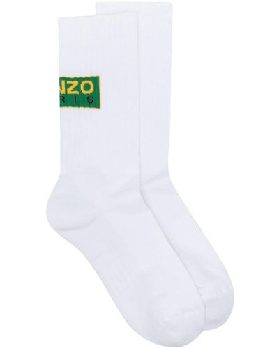 KENZO Logo-print Socks - White