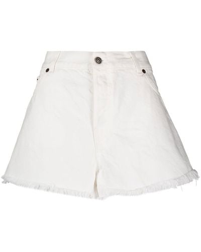 Haikure High-waisted Denim Shorts - White