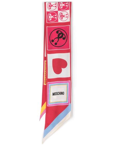Moschino Sjaal Met Logo-jacquard - Rood