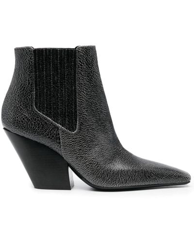 Casadei Anastasia 80mm Leather Boots - Black
