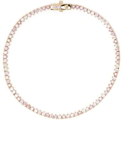 Adina Reyter 14kt Yellow Gold Diamond And Sapphire Tennis Bracelet - White