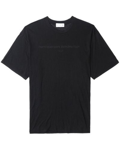 Post Archive Faction PAF Logo-print Lyocell T-shirt - Black