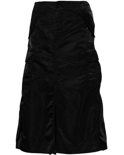 Sacai Panelled Cargo Midi Skirt - Black
