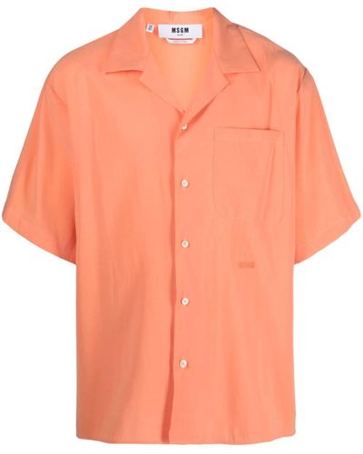 MSGM Camisa de manga corta - Naranja