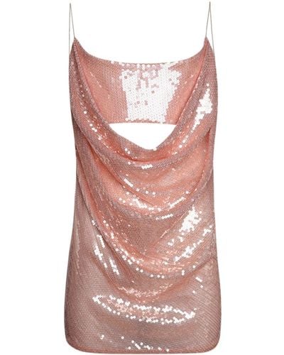 Alex Perry Sequin-embellished Draped Minidress - Pink