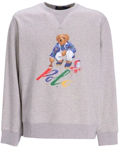 Polo Ralph Lauren Sweater Met Print - Grijs