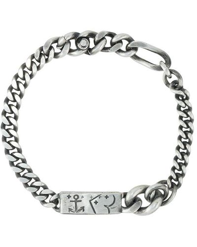 Werkstatt:münchen Engraved-tag Chain Bracelet - Metallic