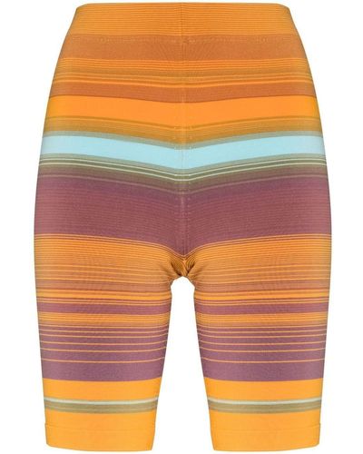 Marc Jacobs The Sport Striped Knit Shorts - Orange