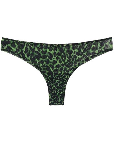 Marlies Dekkers Rhapsody Leopard Print Briefs - Green