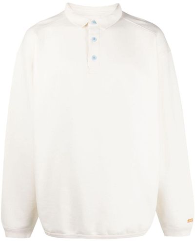 Levi's Cotton-blend Short-button Sweatshirt - White