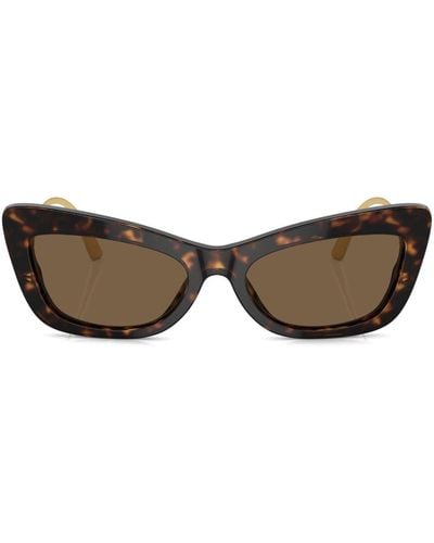 Dolce & Gabbana Crystal Cat-eye Sunglasses - Brown