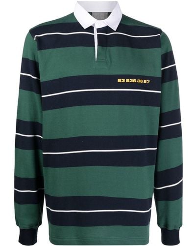 Vetements Striped Long-sleeve Polo Shirt - Green
