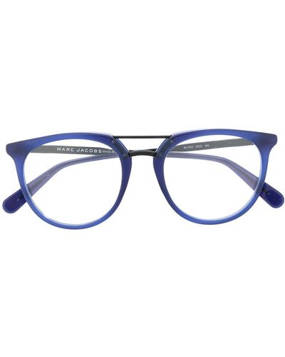 Marc Jacobs Brille mit rundem Gestell - Blau