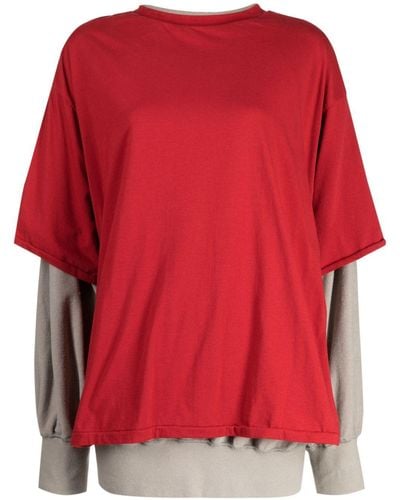 Undercover Sweatshirt im Layering-Look - Rot