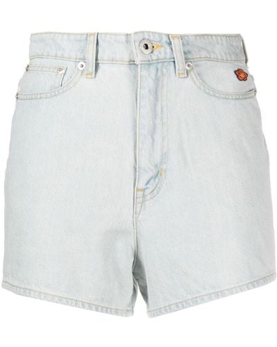 KENZO Jeans-Shorts mit hohem Bund - Blau