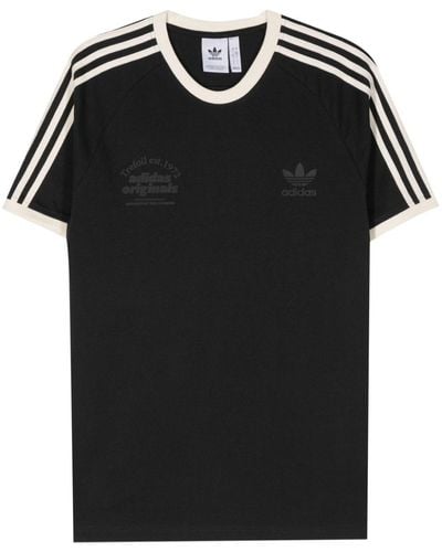 adidas Embossed-logo Cotton T-shirt - Black
